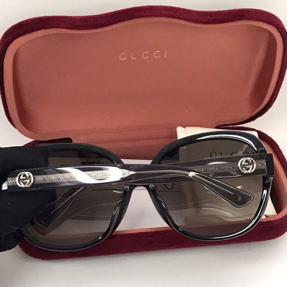 💯 original Gucci GG0080SK 002 Grey Gradient Round Sunglasses. - Picture 4 of 12